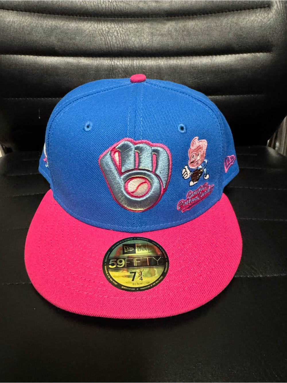 New Era blue and pink Milwaukee Brewers Fitted Cap